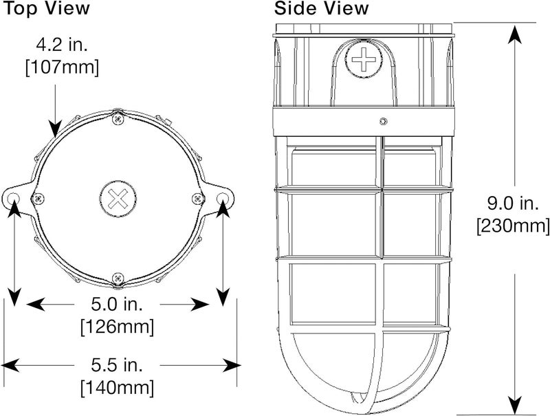 Halo EATON Lighting VT100G 100W Vapor Tight Incandescent Floodlight with Bulb Guard - Gray - Image 4